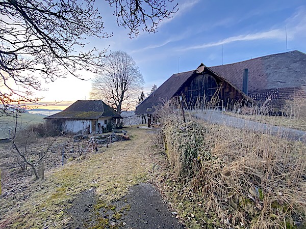 Bauernhaus, Stöckli m. 2 Wohnungen, Quellen, Aussicht, Sonne