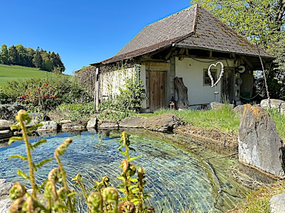 Bauernhaus, Stöckli m. 2 Wohnungen, Quellen, Aussicht, Sonne